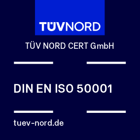 DIN EN ISO 50001 Zertifikat, ausgestellt von TÜV NORD